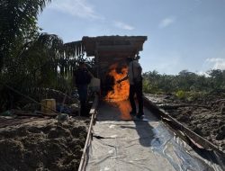 Polsek Singingi Tindak Lanjuti Laporan Masyarakat, Cek Lokasi Diduga PETI di Muara Lembu