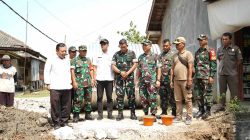 Kasrem 051 Wkt Pimpin Peletakan Batu Pertama Jembatan Merah Putih di Karangjaya, Tingkatkan Akses Warga