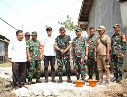 Kasrem 051 Wkt Pimpin Peletakan Batu Pertama Jembatan Merah Putih di Karangjaya, Tingkatkan Akses Warga