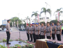 Prosesi Sertijab dan Kenal Pamit Lima Pejabat Polres Dumai Berlangsung Khidmat