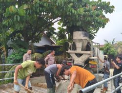 Dalam Rangka HUT Bhayangkara ke 80, Bhabinkamtibnas Polsek Bukit Raya Cek Pengerjaan JMP di  2 Titik