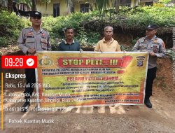 Polsek Jajaran Polres Kuansing Gencarkan Sosialisasi Larangan PETI, Ajak Masyarakat Jaga Sungai demi Masa Depan Generasi Mendatang