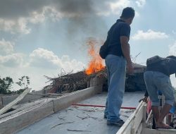 Polsek Singingi Tindak Tegas Aktivitas PETI di Desa Kebun Lado, 5 Unit Rakit Dimusnahkan