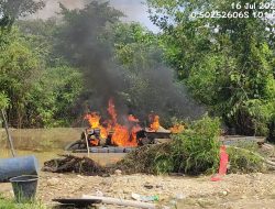 Dalam Dua Hari, Polres Kuansing Tertibkan 6 Unit PETI di Dua Lokasi, Kapolres: Tak Ada Ruang bagi Tambang Ilegal
