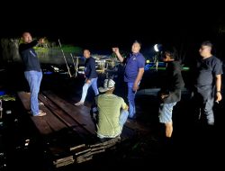 Di Back Up Unit Tipidter Satreskrim Polres Pelalawan, Polsek Kerumutan Ungkap Tindak Pidana Kehutanan di Dermaga Tasik