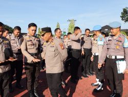 Tegak Disiplin dan Profesionalisme Personel, Wakapolres Rohil Pimpin Gaktibplin Bersama Sipropam
