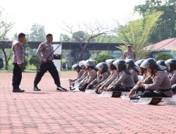 Polres Rohil Tingkatkan Kesiapsiagaan Personel Melalui Latihan Dalmas Antisipasi Aksi Unjuk Rasa