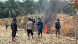 Aksi Tegas Polsek Singingi, 2 Unit PETI Jenis Dompeng Dimusnahkan di Sungai Monang
