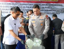 Polda Riau Musnahkan Narkoba Rp69,7 Miliar, Gagalkan Jaringan Internasional dan Selamatkan Hampir Sejuta Jiwa