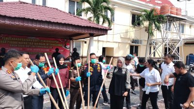 Selamatkan Lebih dari 155 Ribu Jiwa, Polres Dumai Musnahkan 30,80 KG Sabu Jaringan Internasional