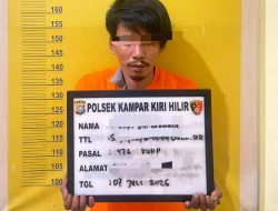 Polsek Kampar Kiri Hilir Tangkap Pelaku Curanmor di Desa Sungai Petai