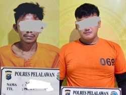 Sita 2,83 Gram Sabu, 2 Pengedar Narkoba Diringkus Satresnarkoba Polres Pelalawan di Kuala Semundam Bandar Petalangan 