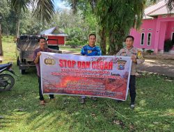 Cegah Karhutla, Polsek Cerenti dan Pangean Gencarkan Imbauan kepada Masyarakat