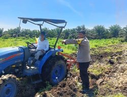 Polsek Kandis Kawal Pengolahan Lahan Jagung Kuartal III, Dukung Swasembada Pangan Nasional