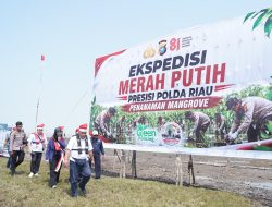 Ekspedisi Merah Putih Presisi Polda Riau, Selamatkan Pesisir Kateman dari Abrasi