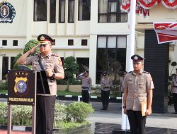 Kapolres Rohil Pimpin Upacara Hari Juang Polri, Teguhkan Semangat Pengabdian Kepada Masyarakat