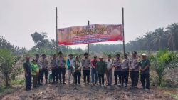 Kembangkan Ketahanan Pangan, Polsek Kandis Tanam Jagung Kuartal lll di Kampung Jambai Makmur
