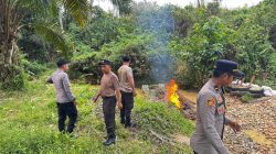 Respon Layanan Kepolisian 110, Polsek Kuantan Tengah Tertibkan Aktivitas PETI di Sungai Jering