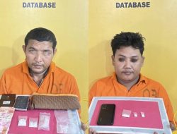 Coba Kabur dan Buang BB, 2 Pria Diringkus Satresnarkoba Polres Inhu di Lokasi Berbeda 