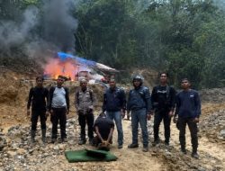 Respons Laporan Warga, Polsek Kampar Kiri Gagalkan Tambang Emas Liar di Kampar Kiri Hulu