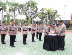 Kapolres Siak Pimpin Upacara Sertijab Kasat dan Kapolsek Jajaran