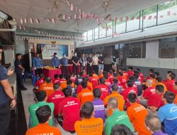 Cegah Narkoba di Lapas, Polres Kuansing dan BNNK Tes Urine Napi Teluk Kuantan