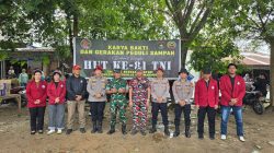 TNI Kuat Bersama Rakyat, 140 Personel TNI-Polri dan Warga Bersihkan Pasar Baru Pangkalan Kerinci