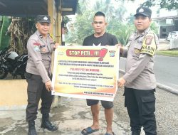 Polres Kuansing Sebar Maklumat Larangan PETI di Tiga Kecamatan