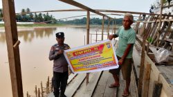 Cegah PETI, Polres Kuansing Sebar Maklumat Larangan di 5 Kecamatan