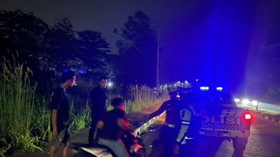 Tim Raga Polres Kuansing Patroli Malam Cegah C3 dan Gangguan Kamtibmas