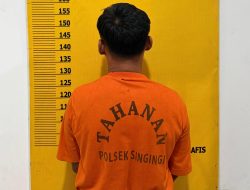 Polsek Singingi Amankan 1 Pria Diduga Pelaku PETI di Perkebunan Logas Hilir