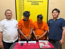 Info Warga, Polres Rohil Bekuk Dua Pengedar Sabu di Kubu Babussalam, 2,41 Gram Disita