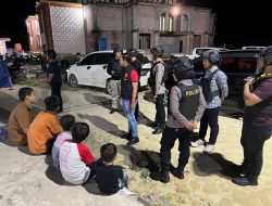 Tim RAGA Polres Rohil Patroli Malam, Sisir Titik Rawan Premanisme dan Knalpot Brong