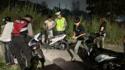 Sisir Kota Teluk Kuantan Malam Hari, Tim RAGA Polres Kuansing Tertibkan Knalpot Brong dan Balap Liar