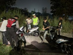 Sisir Kota Teluk Kuantan Malam Hari, Tim RAGA Polres Kuansing Tertibkan Knalpot Brong dan Balap Liar