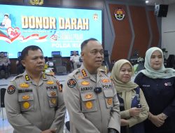 Wujud Kepedulian, Polda Riau Donor Darah Sambut HUT ke-75 Humas Polri