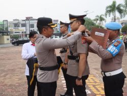 Kapolres Dumai Pimpin Sertijab Kasat Lantas dan Pelepasan Purnabakti