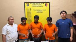 3 Pengedar Sabu di Bangko Pusako Diringkus Polres Rohil, 46,9 Gram Diamankan
