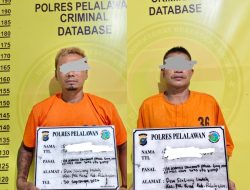 Gerebek Rumah di Sialang Indah, Polres Pelalawan Amankan 2 Pengedar Sabu 15,14 Gram