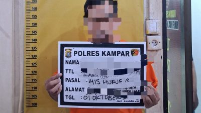 Cabuli 20 Murid, Mantan Kepsek MI Tahfidz di Tambang Ditangkap Polres Kampar