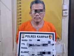 Polres Kampar Tangkap Guru Ngaji 61 Tahun Diduga Cabuli 4 Anak di Bawah Umur