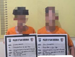 7 Gram Sabu Disita, Dua Pengedar di Balai Jaya Diringkus Polsek Bagan Sinembah