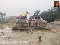 Sisir Sungai Jake, Polsek LTD Musnahkan Dompeng PETI di Bumi Mulya
